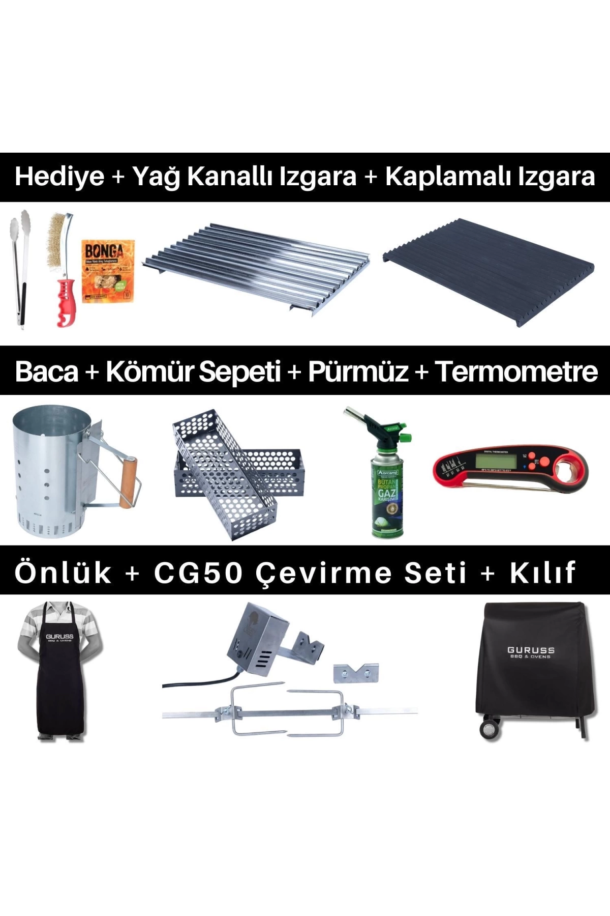 Guruss CG50 Gurme Barbekü Mangal Seti