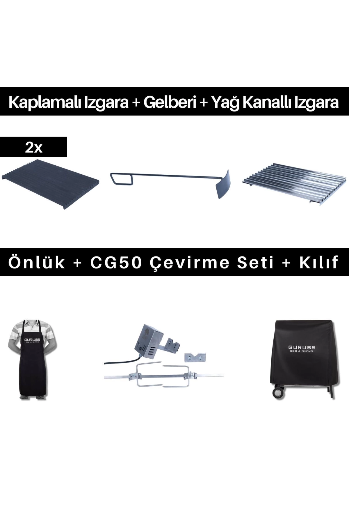 Guruss CG50 Profesyonel Barbekü Mangal Seti