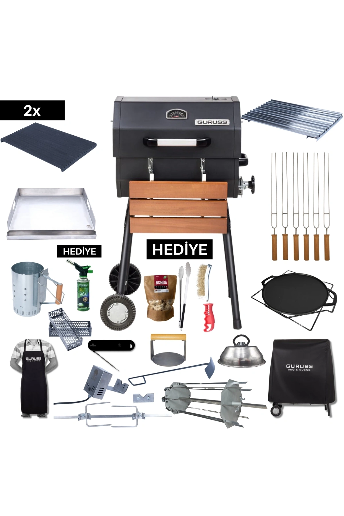 Guruss CG50 Uzman Barbekü Mangal Seti