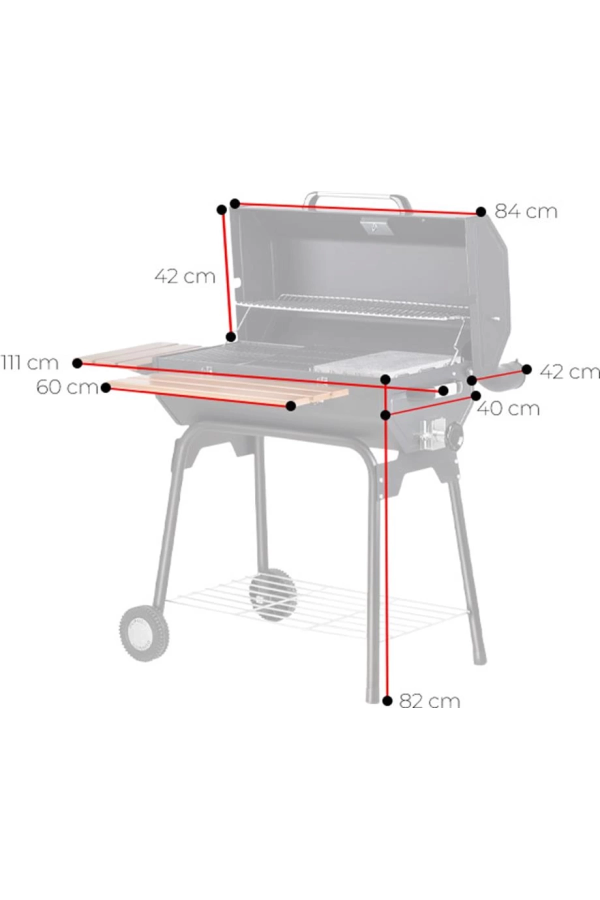 Guruss CG75 Barbekü Mangal (Kılıf ve Önlük Hediyeli)