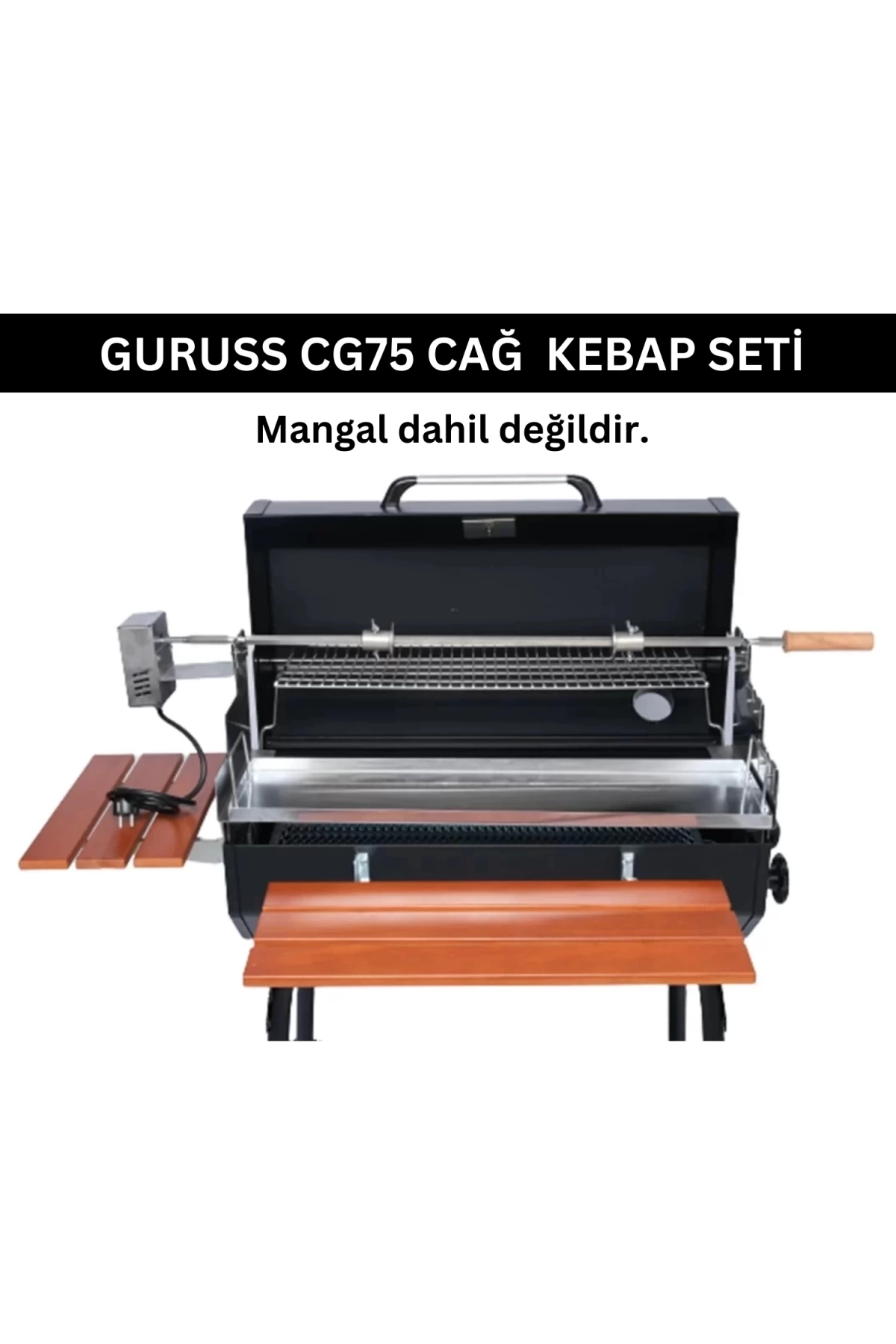 Guruss CG75 Cağ Kebap Seti - Cağ Aparatı ve Çevirme Aparatı