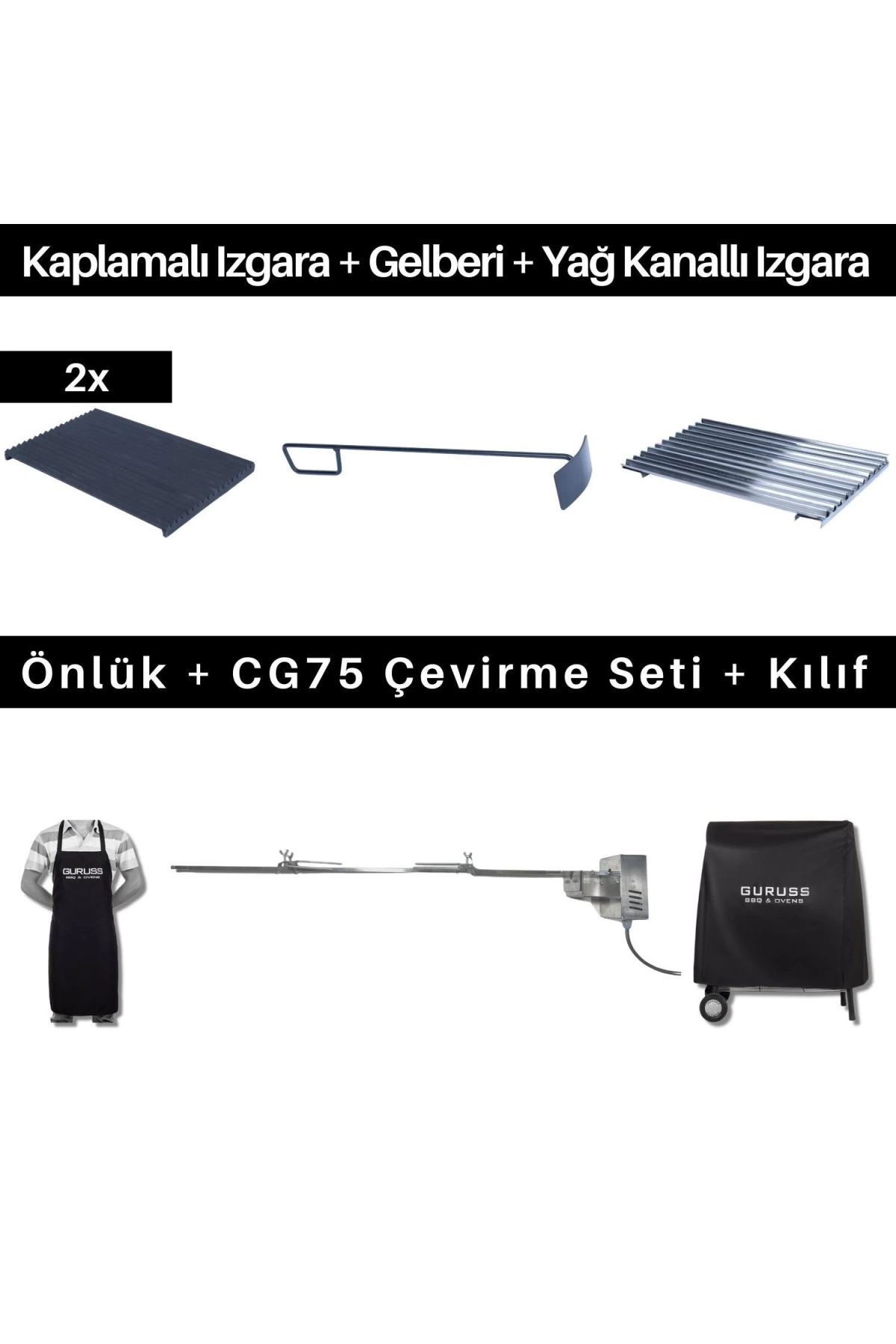 Guruss CG75 Profesyonel Barbekü Mangal Seti