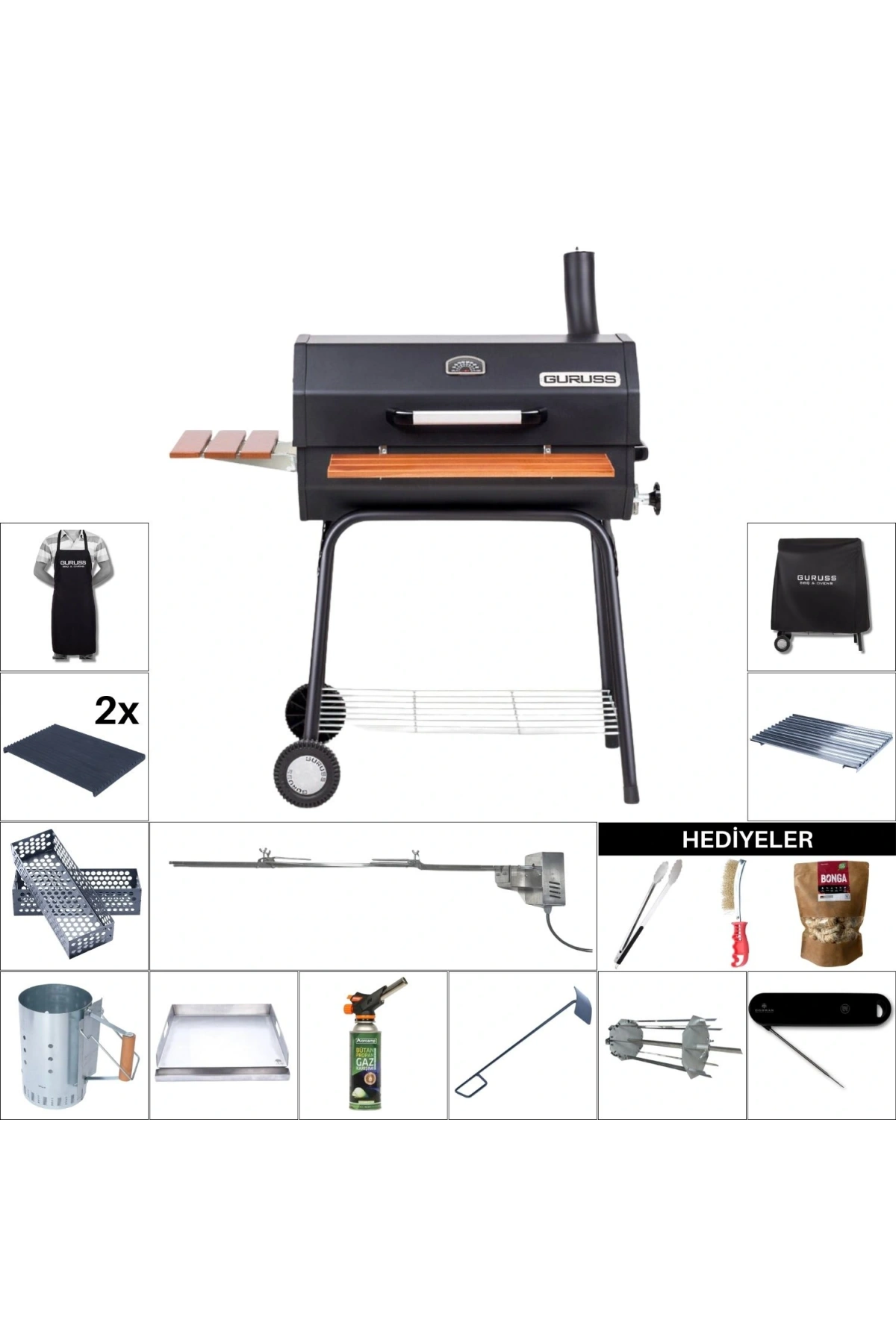 Guruss CG75 Profesyonel Barbekü Mangal Seti