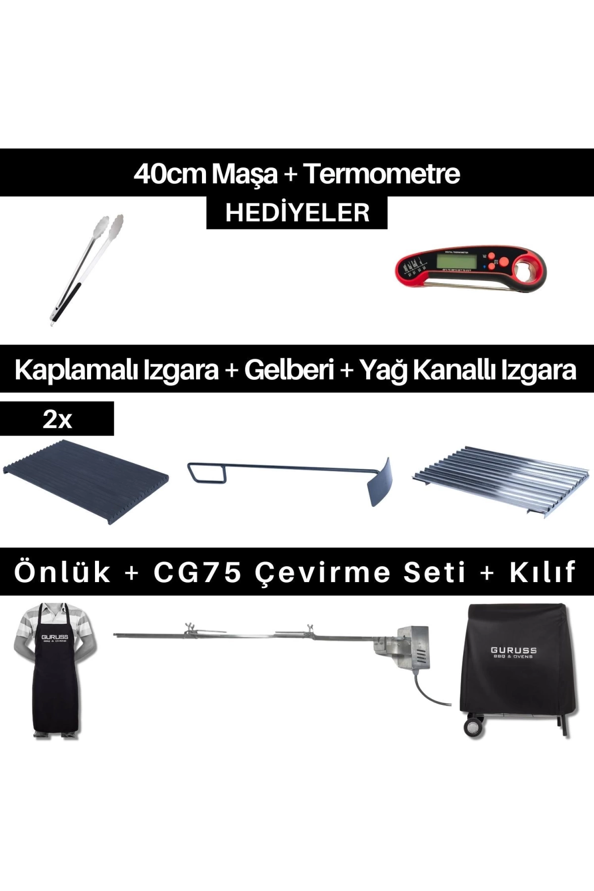 Guruss CG75 Uzman Barbekü Mangal Seti