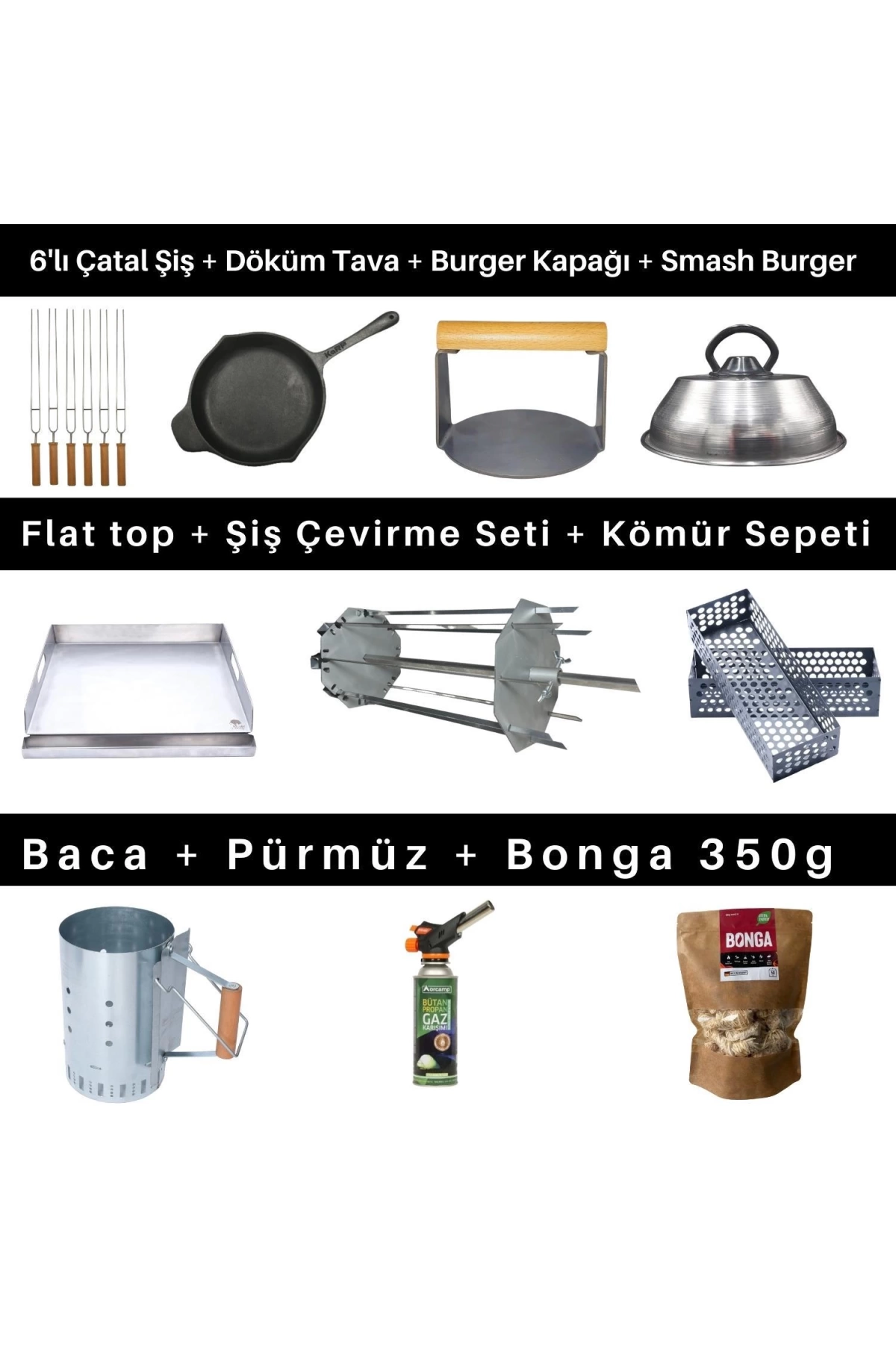 Guruss CG75 Uzman Barbekü Mangal Seti