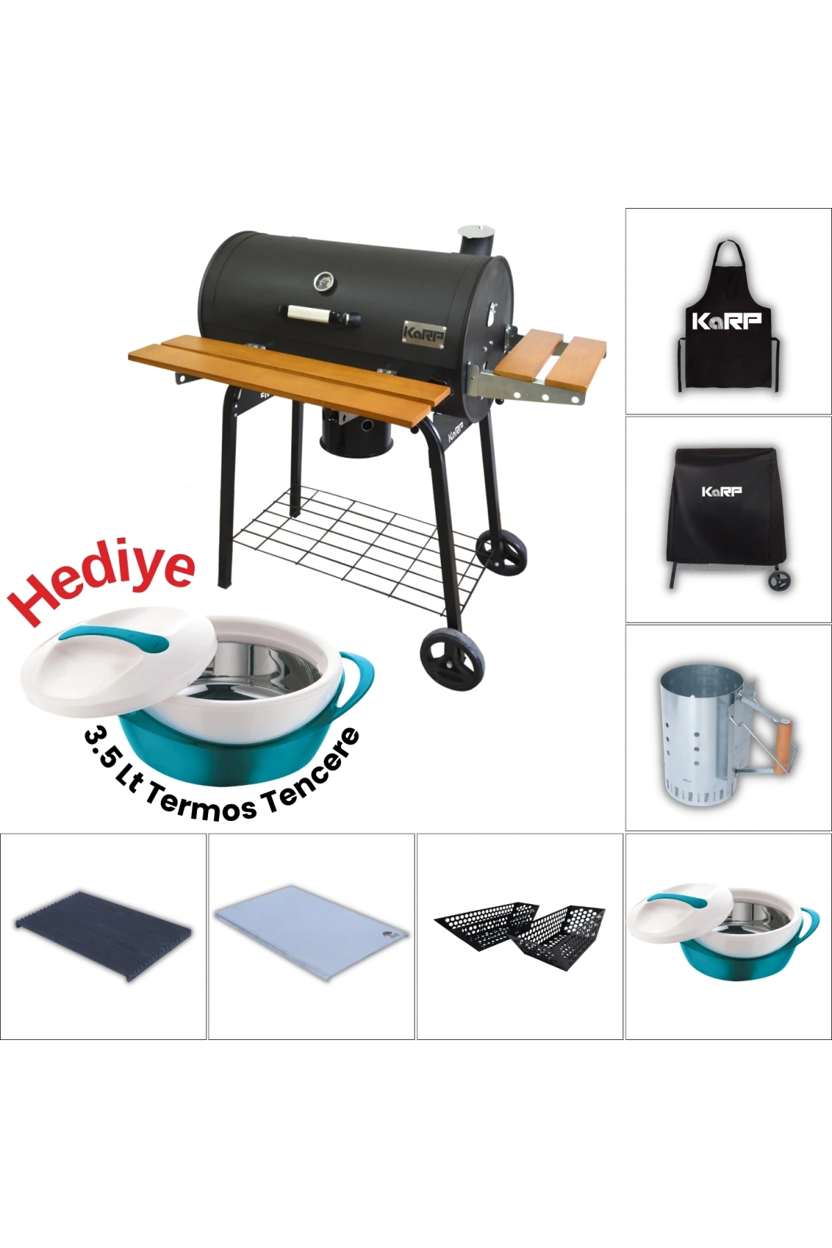 Karp 75 Kömürlü Mangal & Bbq (Tam Set)