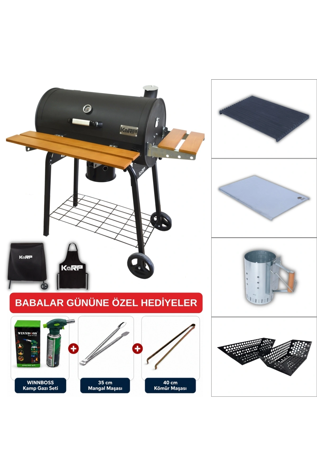 Karp 75 Kömürlü Mangal & Bbq (Tam Set)