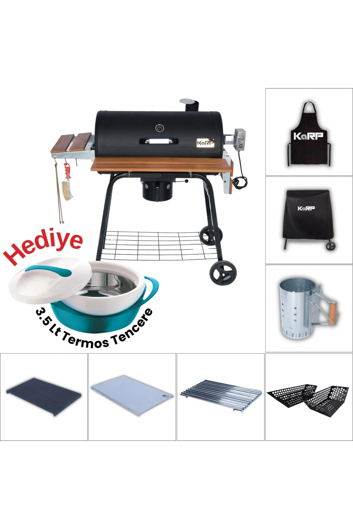 Karp 75 Kömürlü Mangal & Bbq (Ultra Set)