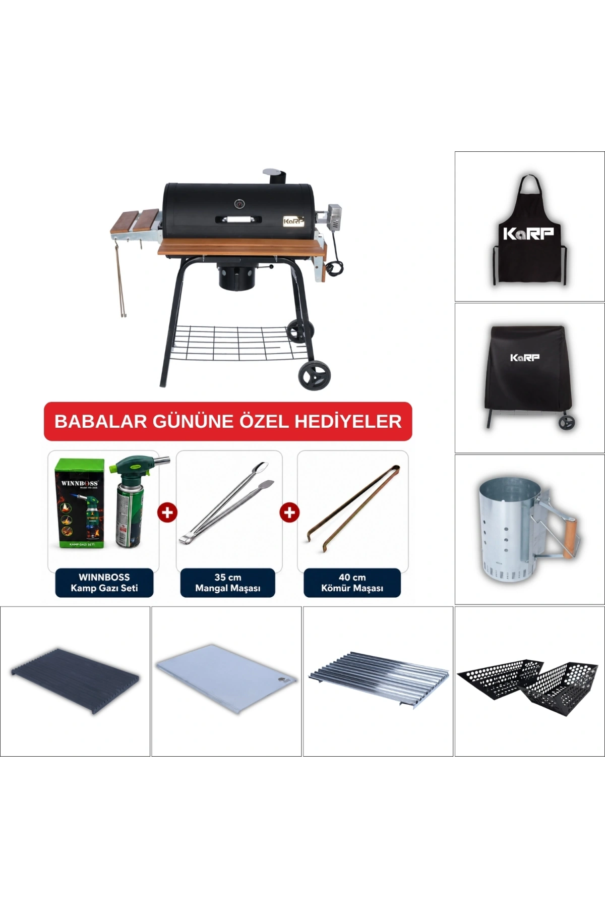 Karp 75 Kömürlü Mangal & Bbq (Ultra Set)