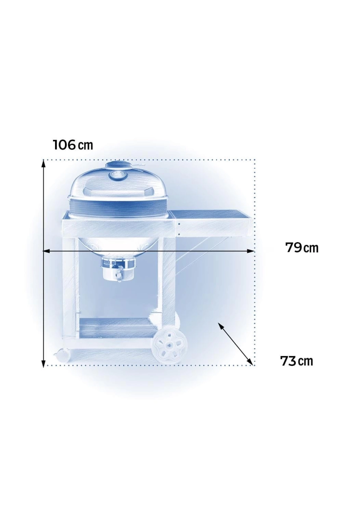 Napoleon Pro22k-Cart Kömürlü Barbekü | Kömürlü Mangal 57 cm