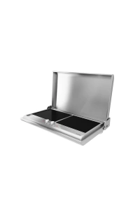 Antiq Savor Elektrikli Cam Barbekü - Çiftli - Düz+Düz Cam - Sliver Inox (76,5 cm)