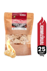 Bonga Odun Yünü Ateş Tutuşturucu (25 Adet) - 350 g