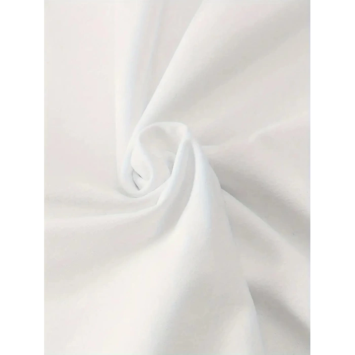 20/1 Penye Compack Gülücük Baskılı Oversize Bisiklet Yaka Kısa Kol Yazlık T-shirt - Beyaz