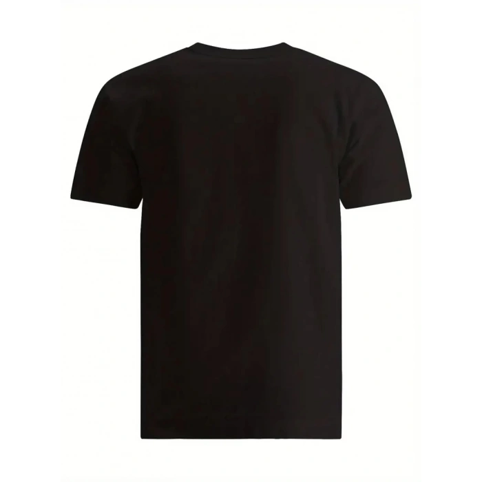 20/1 Penye Compack SPACEBALLS Erkek Baskılı Oversize Bisiklet Yaka Kısa Kol Yazlık T-shirt - Siyah