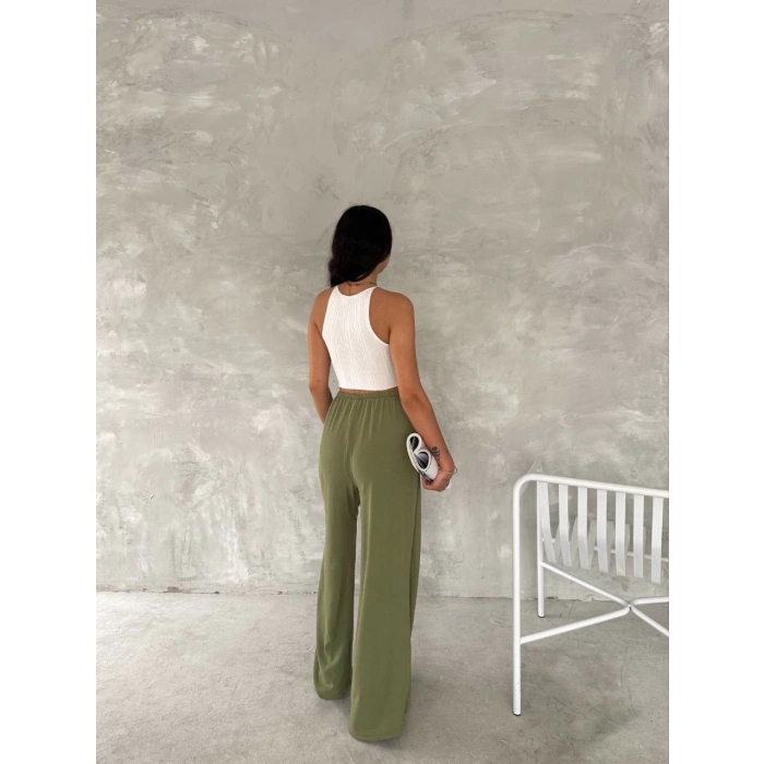 Ayrobin Oversize Kadın Pantalon - Mint Yeşili