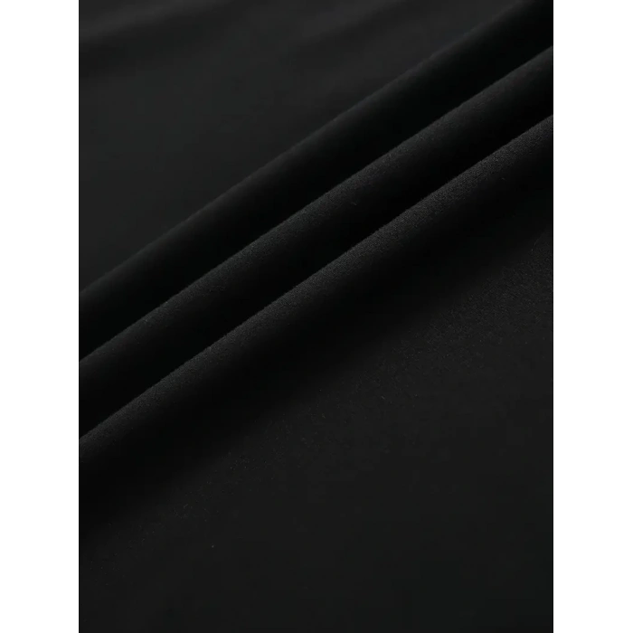 Büyük Boy Ayıcık Baskılı Bisiklet Yaka T-Shirt, İlkbahar & Yaz İçin Rahat Kısa Kollu T-Shirt, Kadın Giyim - Siyah