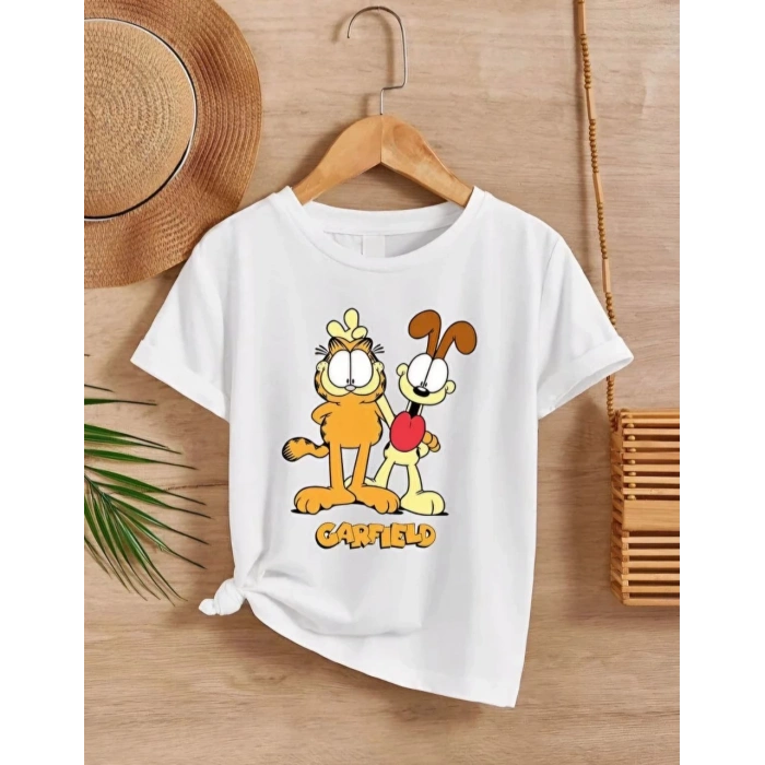 Çocuk Unisex Baskılı T-Shirt - Beyaz