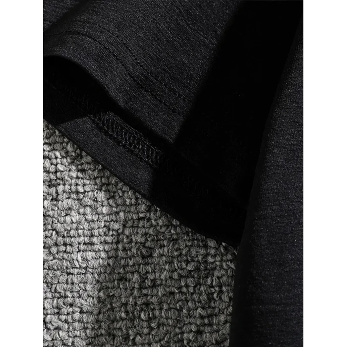 Erkek Dağ Grafikli Tişört, Yaz için Büyük Beden Rahat T-shirt - Siyah