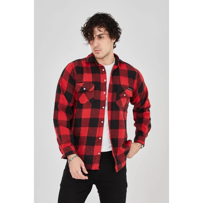 Erkek Oduncu Gömlek - Kırmızı