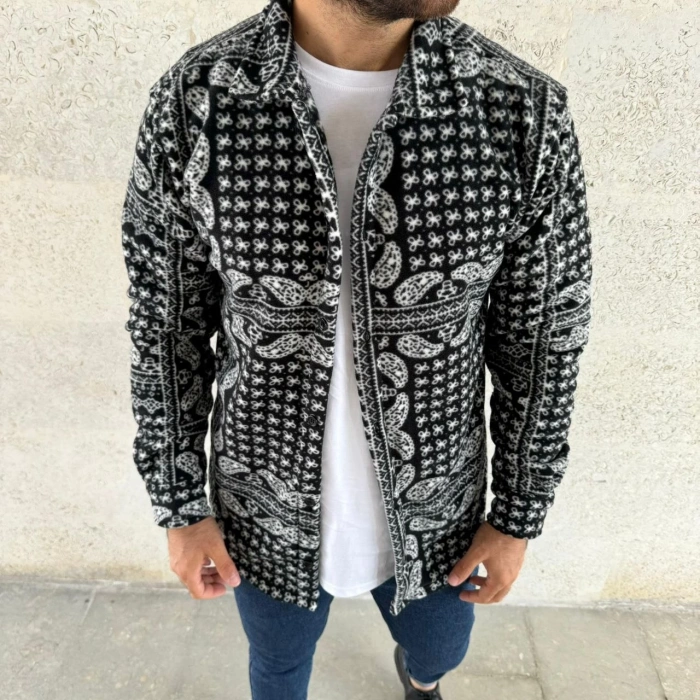 Erkek Polar Fermuarlı Sweatshirt – Kapüşonsuz, Cepli, Yumuşak Dokulu, Oversize Rahat Kalıp, Kışlık Sıcak Tutan Fermuarlı Üst - Siyah