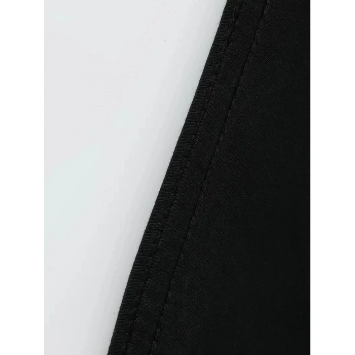 Erkekler için Siyah Tişört Grafik Genç Emo Vintage Gotik Rahat Büyük Beden Kısa Kollu Tişört Giysi Üst- Siyah