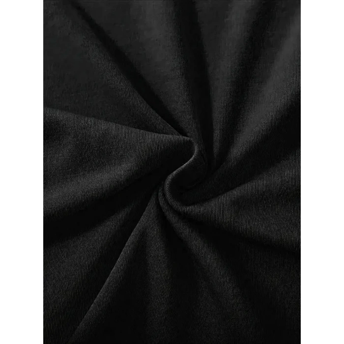 fiyonk Ön Arka baskılı siyah oversize unisex Kısa Kol t-shirt- Siyah