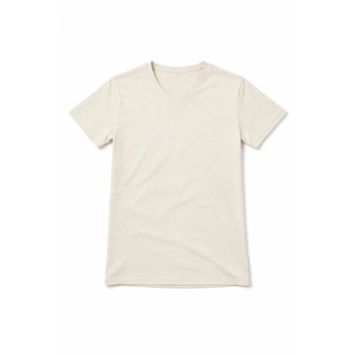 Genç Erkek Çocuk V Yaka Tişört Model - Taş