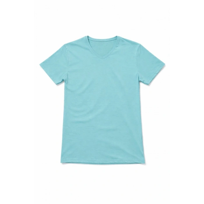 Genç Erkek Çocuk V Yaka Tişört Model - Turkuvaz