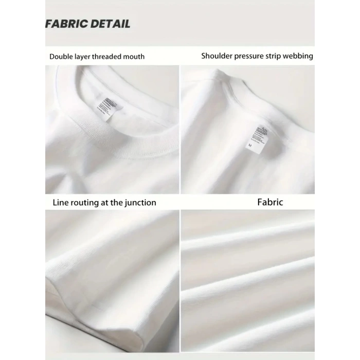 Geniş Kesim Pamuklu Tişört - GANDHI The Project Baskılı, Beyaz, Rahat Kesim, Kısa Kollu, Günlük Kıyafet, Her Gün Giyilebilecek Tişört- Beyaz