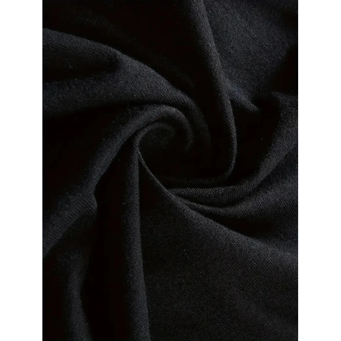 [Günlük T-Shirt] Hafif Kadın Günlük T-Shirt | Bol Kesim, Kısa Kollu, Yuvarlak Yaka, Eğlenceli Karikatür Ayı ve Umrumda Değil Baskı - Günlük Stil, İlkbahar/Yaz- Siyah