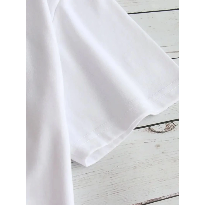 Kadın Beyaz Ive Got Your Back Grafik Tişört - Eğlenceli Çubuk Tasarımlı Oversize Günlük Kısa Kollu Tişört, Polyester Örgü, Yuvarlak Yaka, İlkbahar ve Yaz için Mükemmel, Günlük Giyim Tişört | Eğlenceli Tasarım | Polyester Kumaş - Beyaz