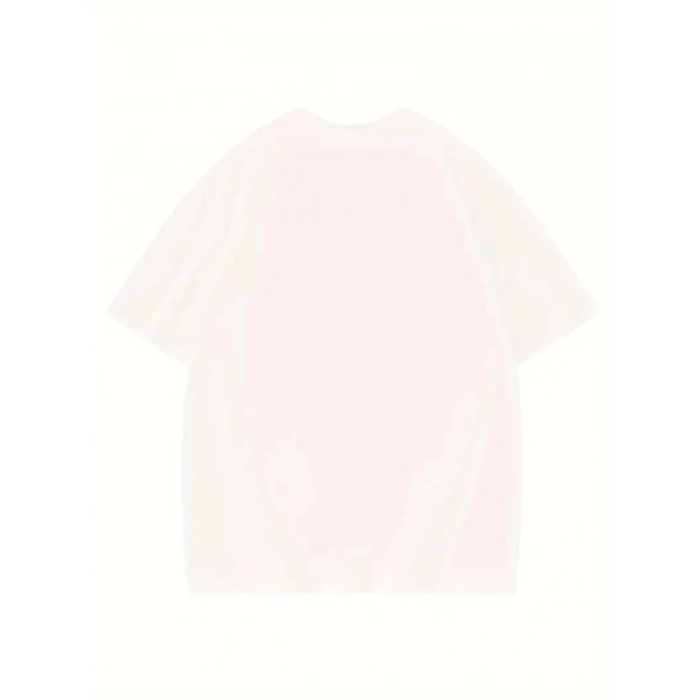 Thousand Ön Arka Baskılı Oversize Bisiklet Yaka T-shirt - Beyaz