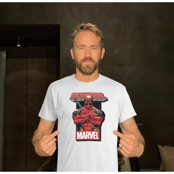 Unisex Bisiklet Yaka Baskılı Oversize T-Shirt - Beyaz