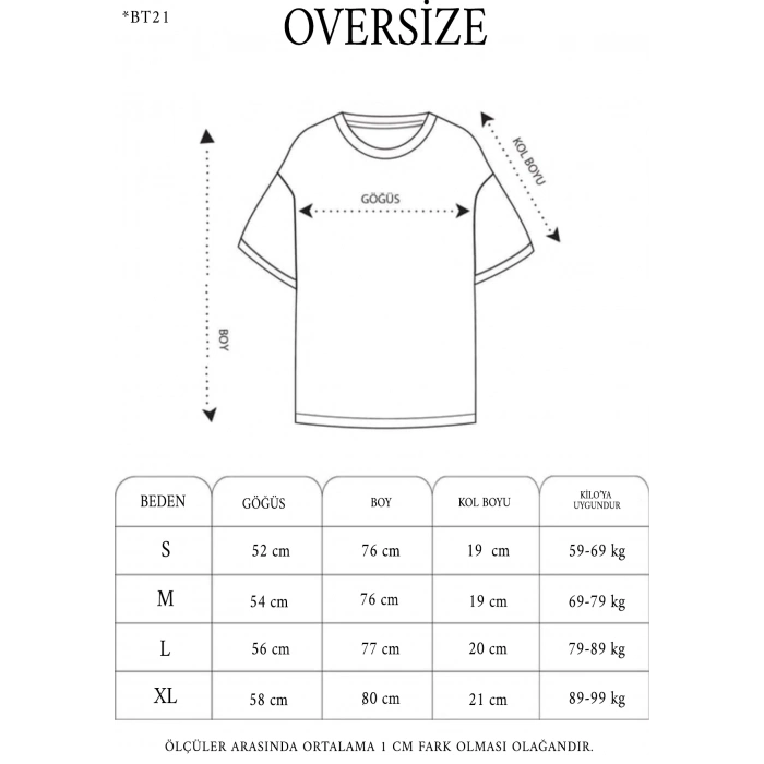 Kadın Baskılı T-Shirt Kısa Kol Bisiklet Yaka Regular Fit Rahat Kalıp Günlük Tişört - Beyaz