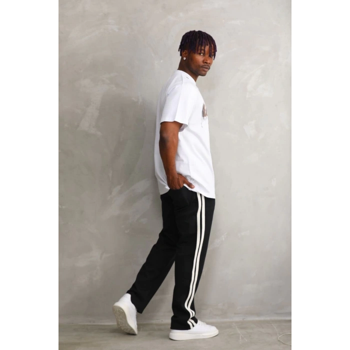 Unisex Oversize Kolye Dahil T-Shirt - Beyaz