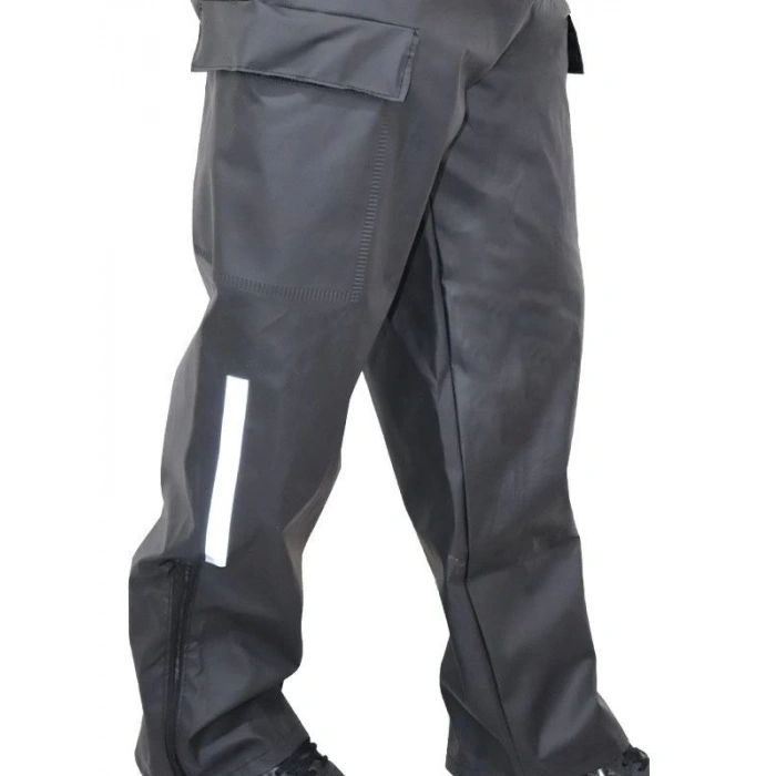 Yağmurluk Takım (Bahçıvan Tipi Askılı Pantolon ve Mont) - Siyah