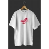 1 Mayıs Emekçiler Günü Baskılı Oversize Bisiklet Yaka T-shirt - Beyaz