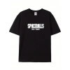 20/1 Penye Compack SPACEBALLS Erkek Baskılı Oversize Bisiklet Yaka Kısa Kol Yazlık T-shirt - Siyah