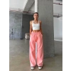 3 iplik şardonlu oversize eşofman somon