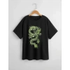 Çocuk Unisex Baskılı T-Shirt - Siyah