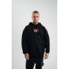Double Oversize Kapşonlu Dijital Patchli SweatShirt - Siyah