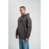 Double Oversize Kapşonlu Nakışlı SweatShirt - Füme