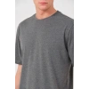 Erkek 24/1 Düz A Kalite Oversize T-shirt - Antrasit