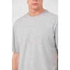 Erkek 24/1 Düz A Kalite Oversize T-shirt - Gri