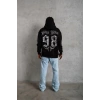 Erkek 98 Baskılı Kapşonlu Sweat - Siyah