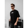 Erkek Baskılı Oversize T-shirt - Siyah