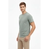 Erkek Bisiklet Yaka Tişört Regular Kalıp Basic Pamuklu Günlük Kullanım T-shirt - Mint Yeşili