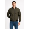 Erkek Bomber Mont Ceket – Fermuarlı, Kapitone İçi Astarlı, Su İtici Kumaş, Regular Fit, Uzun Kollu, Yandan Cepli, Bahar & Kış Rahat Günlük Stil - Haki
