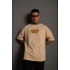 Erkek Dijital Baskılı T-Shirt - Bej