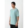 Erkek düz Basic Bisiklet Yaka Kısa kol T-Shirt - Açık Mavi
